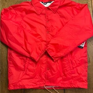 Vintage NEW WITH TAGS, unisex TRAX lined windbreaker, red - XL